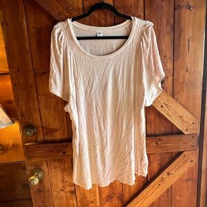 Old Navy Women's Light Pink Short Sleeve Top